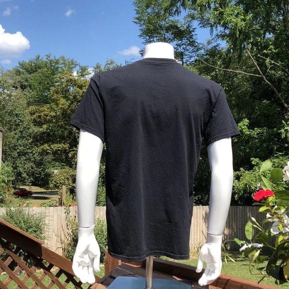 Apple Computer Classic Logo Design Black T Shirt Mens L Gildan Mac Macintosh - Picture 3 of 10